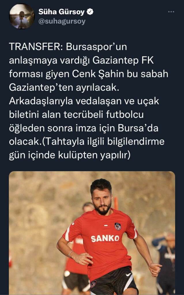 Bursaspor’un Ilk Transferi Geliyor - Bursasporluyuz.org